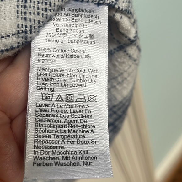 J Crew Factory sz XL 100% cotton flannel button down 1 chest pocket - Picture 5 of 9